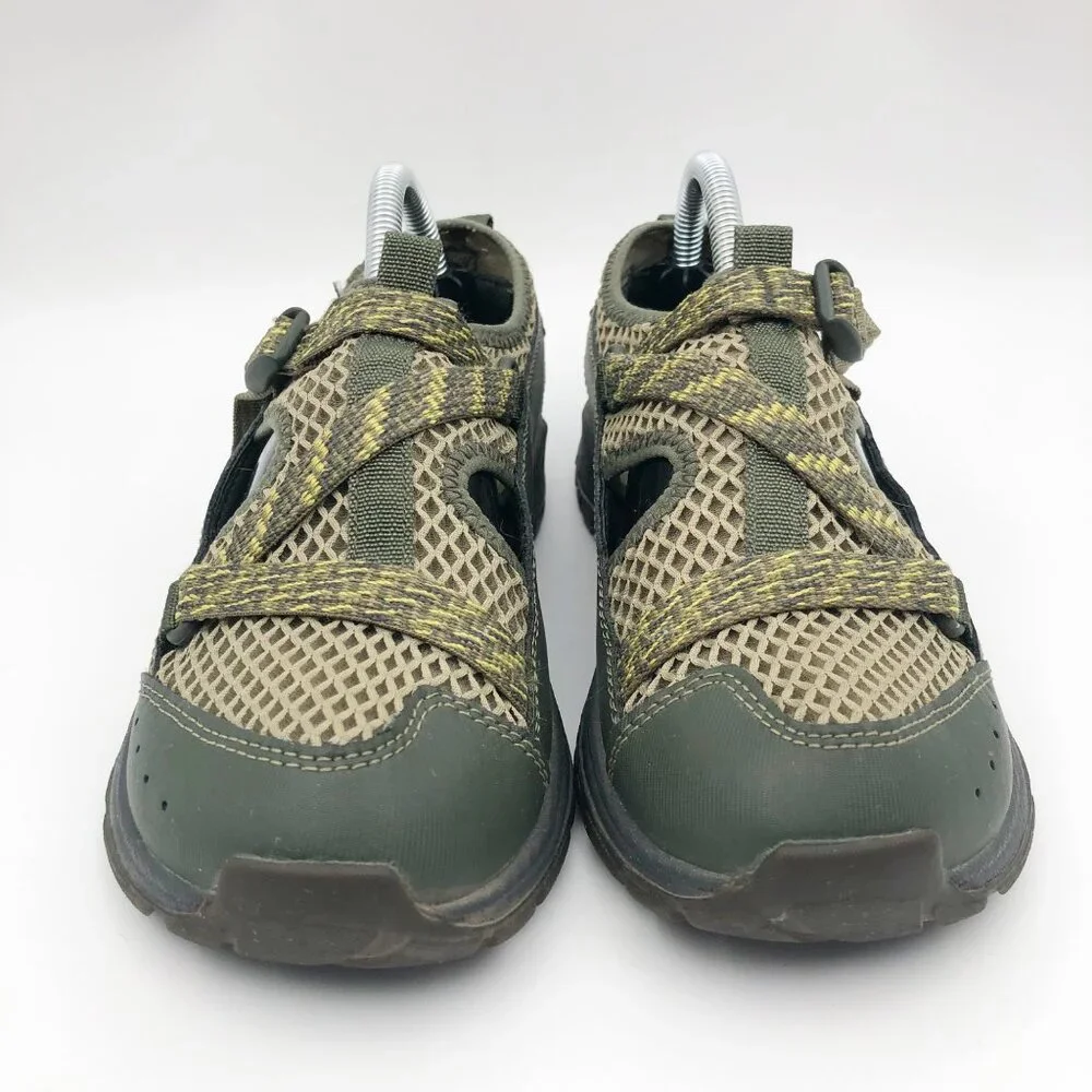 CHACO Odyssey Sport Hiking Olive Green Mesh Sandals Youth 4 Outdoor Activewear